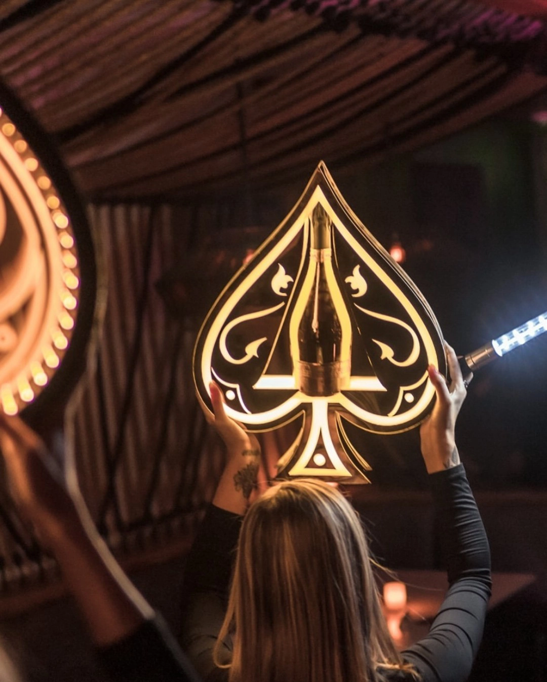 VIP bottle service with sparklers at Cottontail Lounge